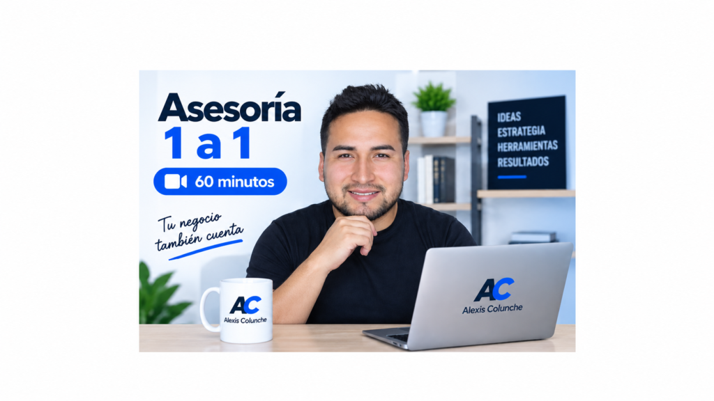 Asesoría personalizada 1 a 1 — 60 minutos